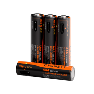 Cygnett AAA USB-C Rechargeable Li-ion Battery 4Pk (Black)