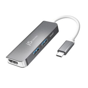 J5create JCD371 USB-C® to HDMI⢠& USB⢠3.1 2-Port Hub with Power Delivery