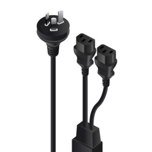 Misc ALOGIC 2m Aus 3 Mains Plug to 2 X IEC
