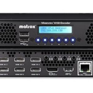 Matrox Maevex 6150 Quad 4K AV over IP Enterprise Encoder. Ex-Demo Stock. 3 YR WTY