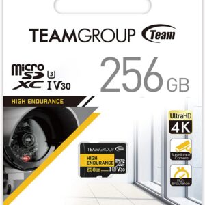 Team Group High Endurance 256GB Micro SDXC UHS-I U3 V30 Memory Card