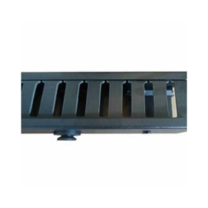 Vertiv 1U-Plastic Vertical Cable manager, H860mm, Tool less mounting, Color:RAL7021, Set of 2 pieces