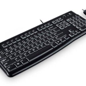 Logitech MK120 Wired Keyboard & Mouse Combo, Desktop MK120, Black, USB