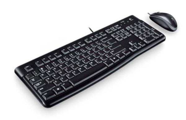 Logitech MK120 Wired Keyboard & Mouse Combo, Desktop MK120, Black, USB