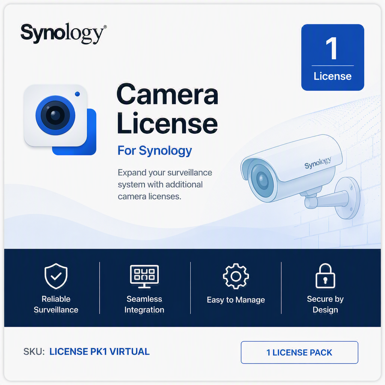 Synology Camera License For Synology (Individual License Email)