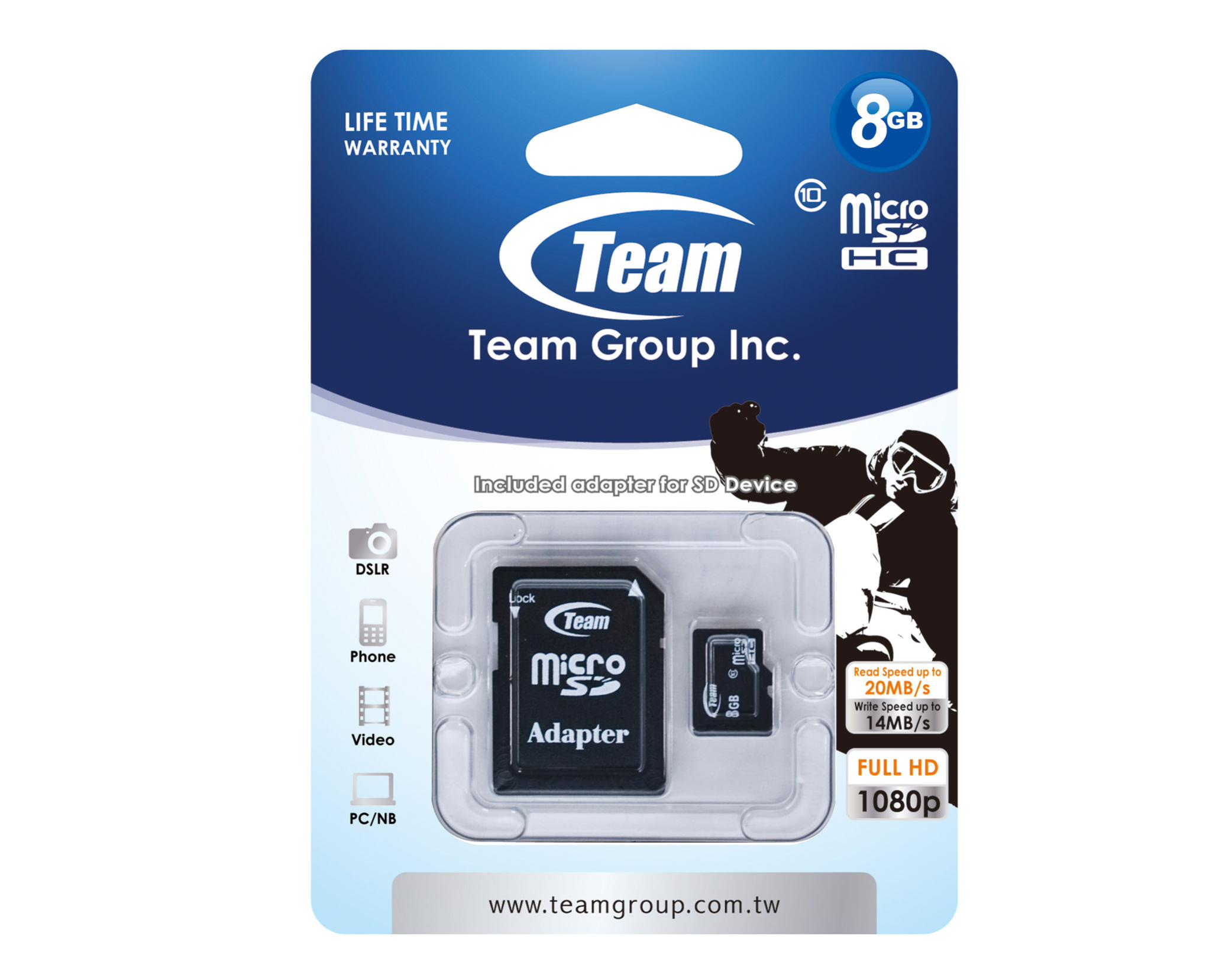 Team Group Micro 8GB SDHC CLASS 10 Memory Card