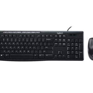Logitech MK200 Wired Keyboard & Mouse Combo, Desktop MK200, Black, USB