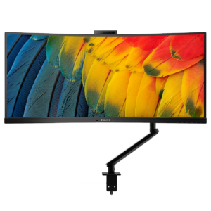 Mount Up! Bundle. 34" UWQHD UltraWide Curved Monitor and Ergonomic Arm